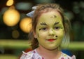 Beautifull little girl smiling with face-painting