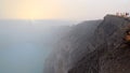 Morning view at the peak of Mountain Ijen