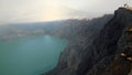 Morning view at the peak of Mountain Ijen