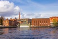 30 may 2019 -Tampere, Finland: Beautifull panoramic view at Water dam of old Hydroelectric power station on Tammerkoski Royalty Free Stock Photo