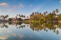 Lotus Lagoon, Candidasa, Bali island Royalty Free Stock Photo