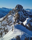 A Beautifull Rock Snow Mountain