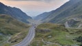 Beautifull Romania Transfagarasan road mountains clouds