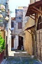 The beautifull street on the Rhodes island.