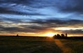 Sunset over Czech Highlands