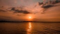 Beautifull Sunset in the Indonesia Sea Royalty Free Stock Photo