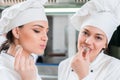 A beautifull two young female chef posing Royalty Free Stock Photo