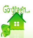 Beautifull vector ecology green house Royalty Free Stock Photo