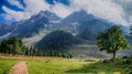 Beautifull view of mountains covered with snow