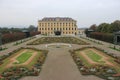 Beautifull view on Schonbrunn palace and gardens in Vienna, Austria