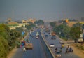 Beautifull view of the Tando Allahyar city road from Rashid abad flyour Sindh Pakistan Asia