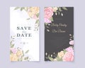 Beautifull wedding and engagement invitation design vector template