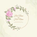 Beautifull wedding and engagement invitation design vector template Royalty Free Stock Photo