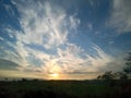 Beautifully abstract clouds at sunset