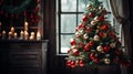 A beautifully adorned Christmas tree