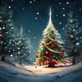Beautifully adorned Christmas tree Royalty Free Stock Photo