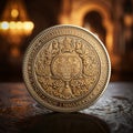 Beautifully Aged Vintage Coin with Intricate Designs