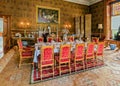 Dining Room, Charlecote House, Warwickshire, England. Royalty Free Stock Photo