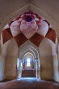 Beautifully arched pathway with decorated ceiling inside the Royal Palace, Thanjavur