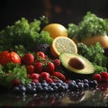 In a cozy kitchen, a health-conscious chef prepares a delectable meal using organic, locally sourced ingredients, showcasing Royalty Free Stock Photo