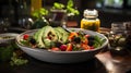 n a cozy kitchen, a health-conscious chef prepares a delectable meal using organic, locally sourced ingredients, showcasing Royalty Free Stock Photo