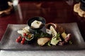 Beautifully arranged Kaiseki tofu course in Japan Royalty Free Stock Photo