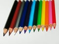 Colorful pencil colors on white background Royalty Free Stock Photo