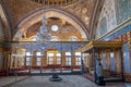 Beautifully audience hall and imperial throne room in the Harem of Topkapi Palace in Istanbul, Turkey