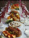 Beautifully banquet table with dessert