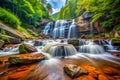 Motion Blur Waterfalls in the Blue Ridge Royalty Free Stock Photo