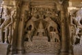 Beautifully carved idols, Kailas Mandir, Cave No. 16, Ellora Caves, Aurangabad, Maharashtra