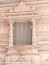 A beautifully carved ornate window at a Hindu temple in India