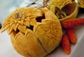 Beautifully carved pumkins