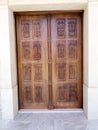 Beautifully carved wooden door, Cyprus Royalty Free Stock Photo