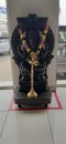 Beautifully carved wooden idol of lord Ganesha India
