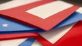 A Beautifully Composed Image Of A Pile Of Folded Patriotic Cards