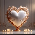 Beautifully crafted heart in a well-lit studio settin Royalty Free Stock Photo