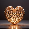 Beautifully crafted heart in a well-lit studio settin Royalty Free Stock Photo