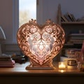Beautifully crafted heart in a well-lit studio settin Royalty Free Stock Photo