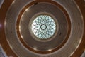 Beautifully crafted interior dome of the building with goldwork