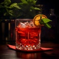 Beautifully crafted Negroni cocktail