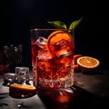 Beautifully crafted Negroni cocktail