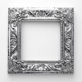 Luxurious Silver picture frame for digital and print media background work