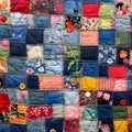 Beautifully crafted quilt made from upcycled fabric scraps