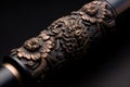 beautifully crafted samurai sword handle with unique design