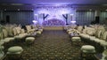 Beautifully decorated banquet hall for wedding reception Royalty Free Stock Photo