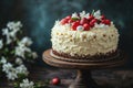 A beautifully decorated Easter cake, elegant and appetizing, culinary theme Royalty Free Stock Photo
