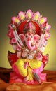 Beautifully Decorated Hindu God Lord Ganesha Statue / Idol Royalty Free Stock Photo