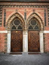 Beautifully decorated historic door