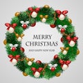 Beautifully Decorated Holiday Christmas Wreath